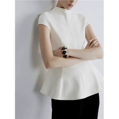 Кофточка с баской ЛАЙМ