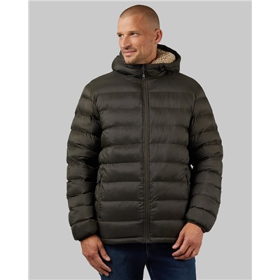 MEN'S HOODED SHERPA-LINED JACKET