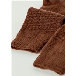 Kurze Socken in Rippe mit Wolle und Kaschmir