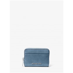 Michael Kors Outlet Jet Set Medium Distressed Zip Card Case