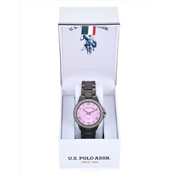 LADIES GUNMETAL EMBELLISHED WATCH