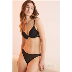 GORGEOUS Sujetador push up encaje tul negro