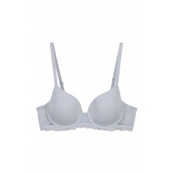 Sujetador clásico microfibra y encaje azul BEAUTIFUL