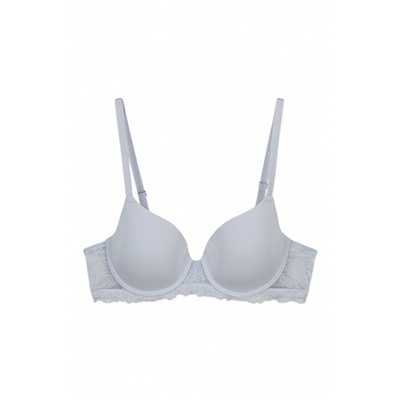 Sujetador clásico microfibra y encaje azul BEAUTIFUL