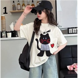 Хлопковые футболки для девочек (90-170) 7 Вариантов принтов