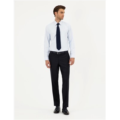 Açık Mavi Regular Fit Uzun Kollu Basic Gömlek