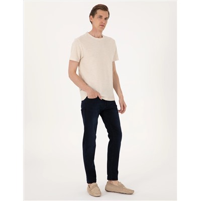 Koyu Lacivert Slim Fit Jean Pantolon