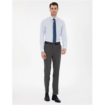 Açık Mavi Regular Fit Uzun Kollu Basic Gömlek