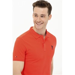 Erkek Kırmızı Basic Polo Yaka Tişört