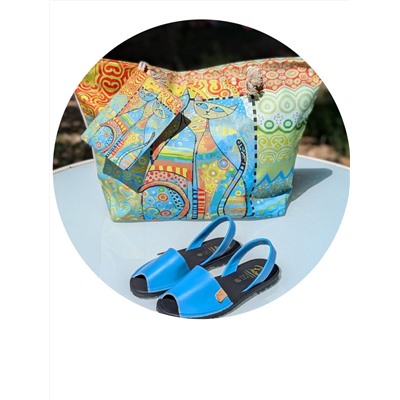 КОМБО AB.ZAPATOS  320-8 PC TURQUESA + ARTE GATOS (330) Turquesa АКЦИЯ