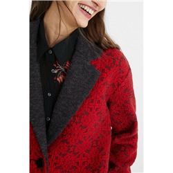 Abrigo largo tricot cenefas