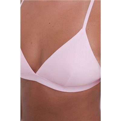 Sujetador triangular microfibra brillo rosa