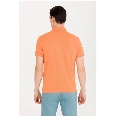 Erkek Turuncu Basic Polo Yaka Tişört