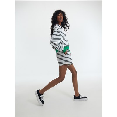 Jerseyshorts aus Rippstrick