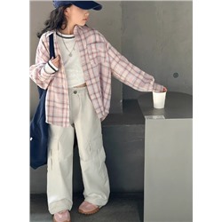 Рубашка в клетку для девочек