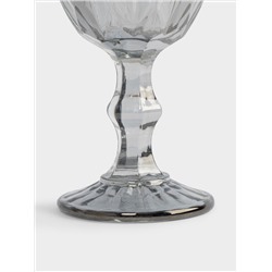 Бокал-кубок для вина, 300 мл, стекло, серый, Diamond color