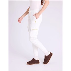 METALLIC EMBROIDERD CARGO JOGGER