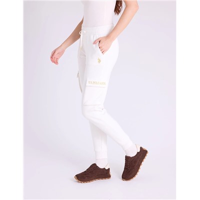 METALLIC EMBROIDERD CARGO JOGGER
