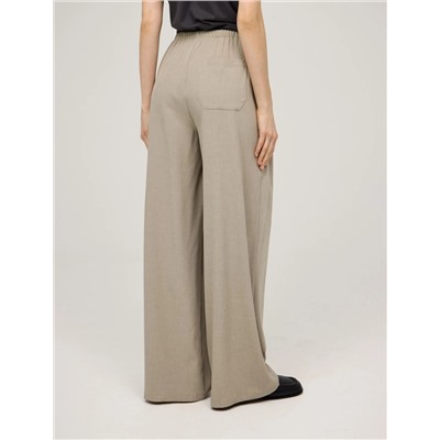 Базовые бежевые брюки их хлопка