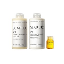 Olaplex Olaplex Wash and Shine Hair Kit: No. 4, 5, 7, Shampoo & Conditioner Set | Cleanse, Hydrate, & Control Frizz Up to 72 Hours | Bonding Oil for Shine & Protect | For Coily, Curly, Straight, and Wavy