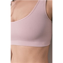 Top liso sin costuras rosa