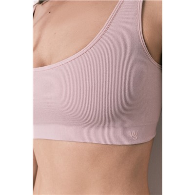 Top liso sin costuras rosa