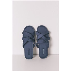 Zapatillas casa satén tiras cruzadas