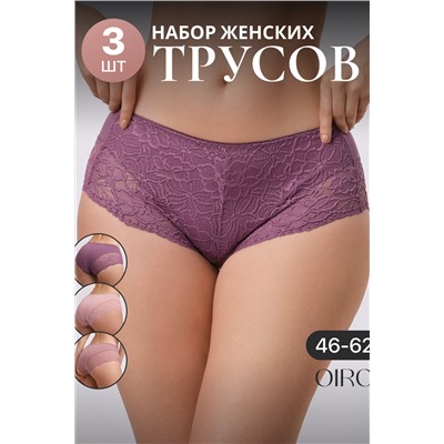 Набор трусов 803 3 шт. OIRO кружевные хлопковые