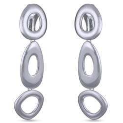 Серьги-клипсы Геометрия (покрытие матовый родий)