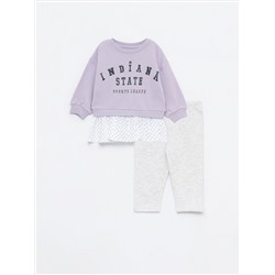 КОМПЛЕКТ ИЗ СВИТШОТА   И ЛЕГГИНСОВ