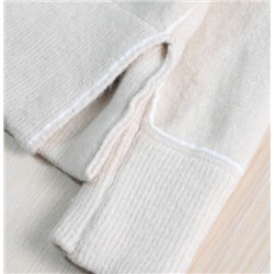 Женский вязаный свитер из мягкой и толстой шерсти с открытыми плечами и длинными рукавами с круглым вырезом ЗАР*А