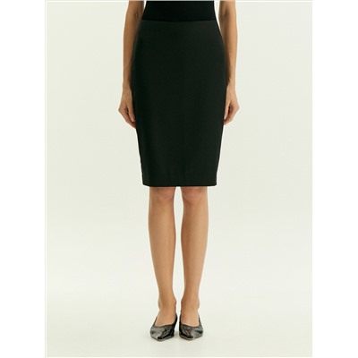 Юбка-карандаш миди из костюмной шерсти, S663/aspect