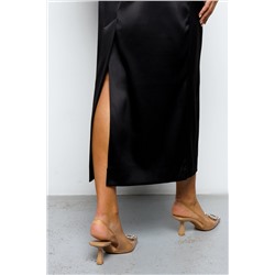 Платье длинное с воланами 397BLK