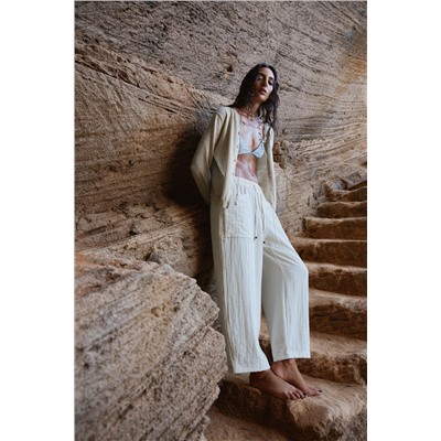 RUSTIC TROUSERS WITH ELASTIC WAIST