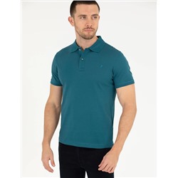 Yeşil Slim Fit Polo Yaka Merserize Tişört