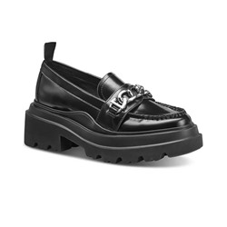 G.H.BASS Women's Chain Lug Platform Loafer Flats