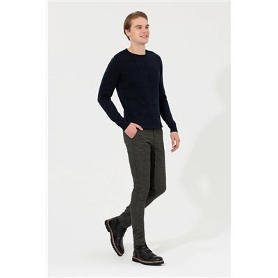 Erkek Lacivert Bisiklet Yaka Triko Kazak