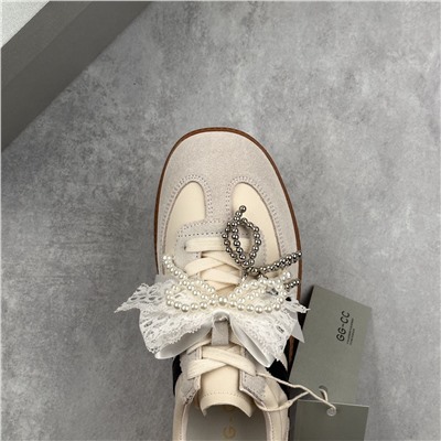 Немецкая спортивная обувь GG-C*C с кружевным и жемчужным бантом