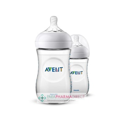 Avent Biberon Natural 1m+ Lot 2x260ml
