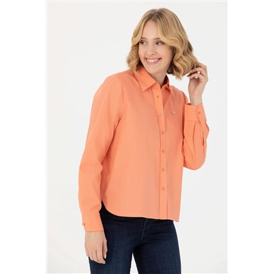 Kadın Somon Uzun Kollu Gömlek