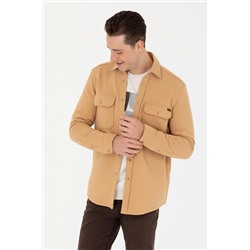 Erkek Camel Uzun Kollu Gömlek