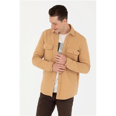 Erkek Camel Uzun Kollu Gömlek