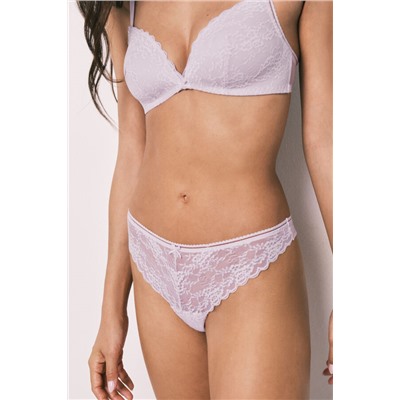 Tanga encaje lila
