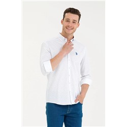 Erkek Saks Uzun Kollu Gömlek