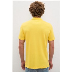 Erkek Safran Polo Yaka Basic T-Shirt