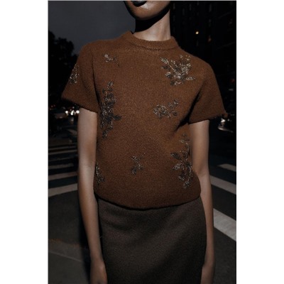 JERSEY MANGA CORTA PUNTO ABALORIOS