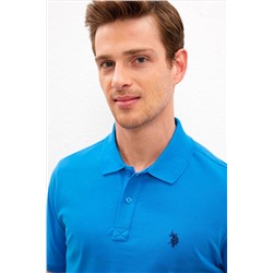 Erkek Kobalt Basic Polo Yaka Tişört