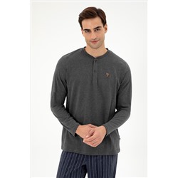 Erkek Antrasit Melanj Pijama Takımı