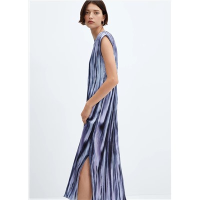 Vestido plisado tie-dye