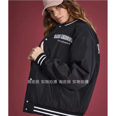 Женская утепленная куртка бомбер Aeropostal*e с вышивкой, экспорт